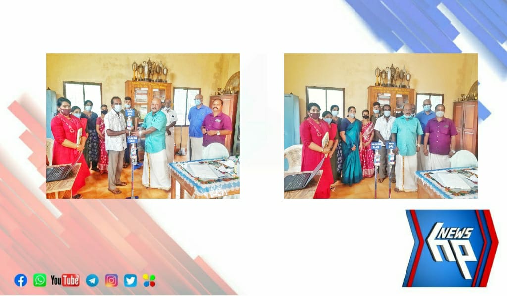 പ്രബോധിനി യു.പി.സ്കൂളിലേക്ക് കോവിഡ് പ്രതിരോധ സാമഗ്രികൾ കൈമാറി