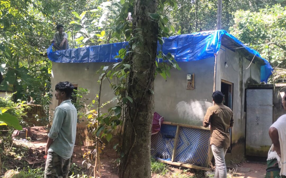 ഒറ്റയ്ക്ക് താമസിക്കുന്ന വയോധികയ്ക്ക് സഹായവുമായി യുവാക്കൾ