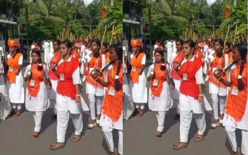 വാളേന്തി ഘോഷയാത്ര; 200ഓളം വനിതാ പ്രവര്‍ത്തകര്‍ക്ക് നേരെ കേസെടുത്ത് പോലീസ്