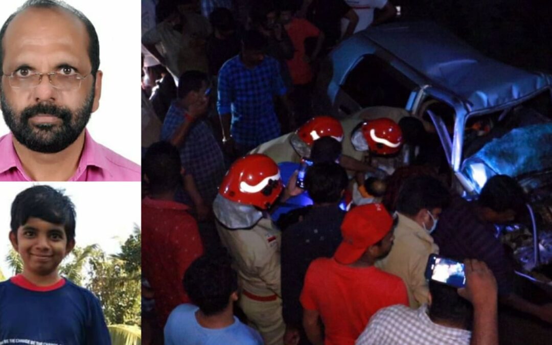 ദേശീയപാതയില്‍ ടാങ്കര്‍ ലോറിയില്‍ കാര്‍ ഇടിച്ച് കയറി അച്ഛനും മകനും മരിച്ചു; ആത്മഹത്യാ കുറുപ്പ് പുറത്ത്