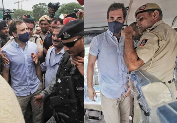 രാഷ്ട്രപതി ഭവന്‍ മാര്‍ച്ചിനിടെ രാഹുല്‍ ഗാന്ധി കസ്റ്റഡിയില്‍