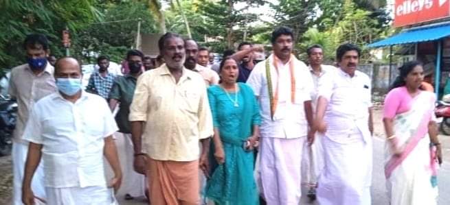 അഡ്വ. എസ്. കൃഷ്ണകുമാറിന് സ്വീകരണം നല്‍കി