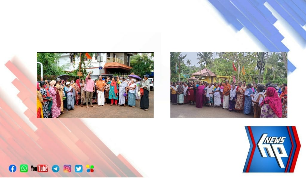 എൻ ആർ ഇ ജി വർക്കേഴ്സ് യൂണിയന്റെ നേതൃത്വത്തിൽ  പ്രതിഷേധം പ്രകടനം