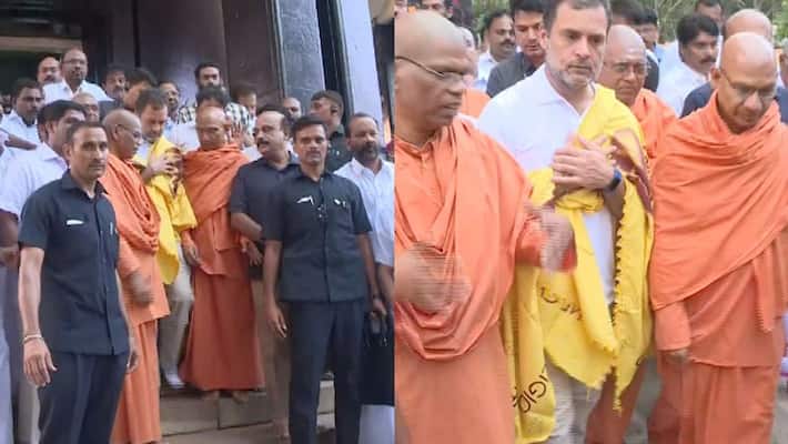 വര്‍ക്കല ശിവഗിരി മഠം സന്ദര്‍ശിച്ച് രാഹുല്‍ ഗാന്ധി
