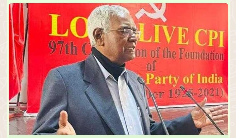 സി പി ഐ ജനറൽ സെക്രട്ടറിയായി ഡി രാജ തുടരും