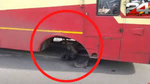 ഓടിക്കൊണ്ടിരുന്ന കെഎസ്ആര്‍ടിസി ബസിന്റെ ടയര്‍ ഊരിത്തെറിച്ചു