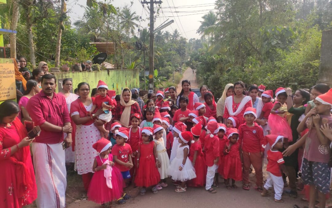 ക്രിസ്തുമസ് ആഘോഷം ഗംഭീരമാക്കി കല്ലിൻമൂട് വാർഡ് അങ്കണവാടി