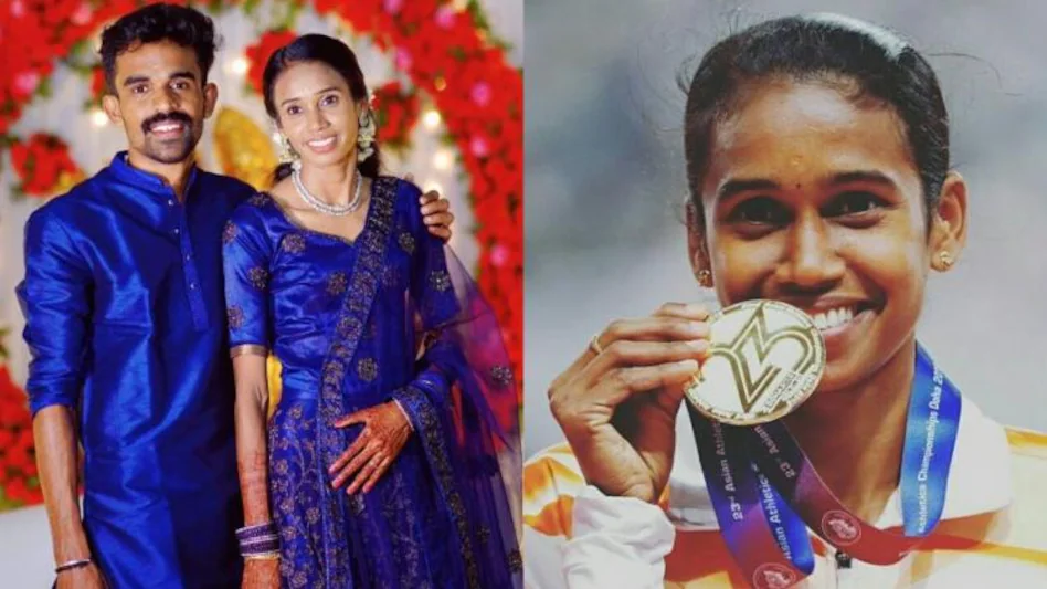 മലയാളി അത്‌ലറ്റ് പി.യു. ചിത്ര വിവാഹിതയായി, വരൻ നെന്മാറ സ്വദേശി ഷൈജു