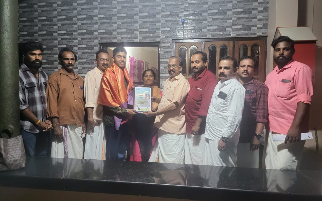 നാവായിക്കുളത്തിൻ്റെ അഭിമാനമായ വൈഷ്ണവിന് ബി.ജെ.പി. ആദരവ് നൽകി