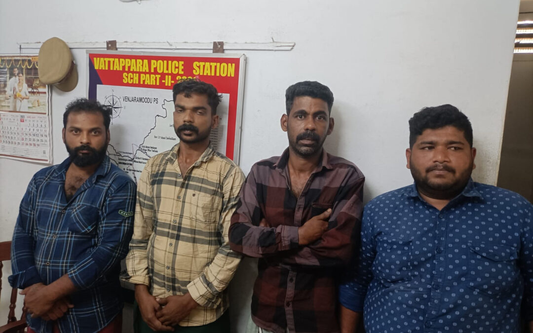 പോത്തൻകോട് മേഖലകളിൽ ഗുണ്ടാ പ്രവർത്തനം നടത്തി വന്ന നിരവധി കേസുകളിലെ പ്രതികളായ ഗുണ്ടകൾ അറസ്റ്റിൽ