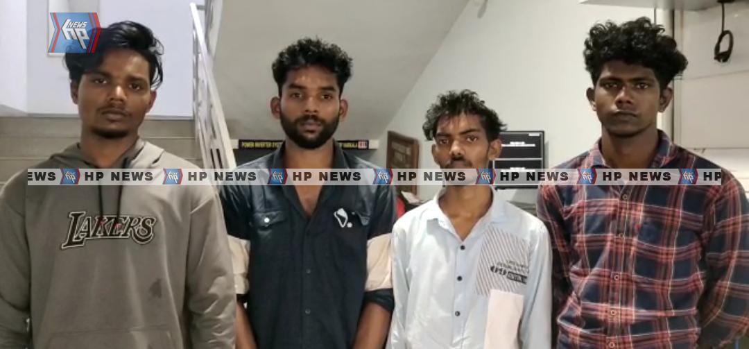 യുവാവിനെ സംഘം ചേർന്ന് ക്രൂരമായി മർദ്ധിച്ചവശനാക്കിയ കേസിൽ നാല് പേർ അറസ്റ്റിൽ