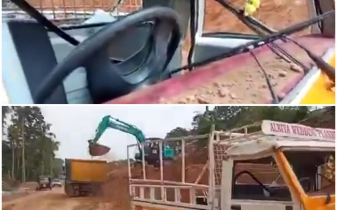 ദേശീയപാതയിൽ നാവായിക്കുളം ഇരുപത്തിയെട്ടാം മൈലിൽ വാഹനാപകടം