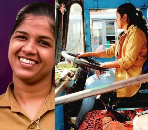കോഴിക്കോട്ടെ ആദ്യ വനിതാ ബസ് ഡ്രൈവർ; നേട്ടം സ്വന്തമാക്കി അനുഗ്രഹ