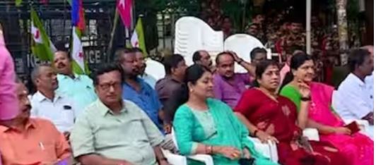 എൻഡിഎ സെക്രട്ടറിയേറ്റ് വളയൽ സമരം തുടരുന്നു