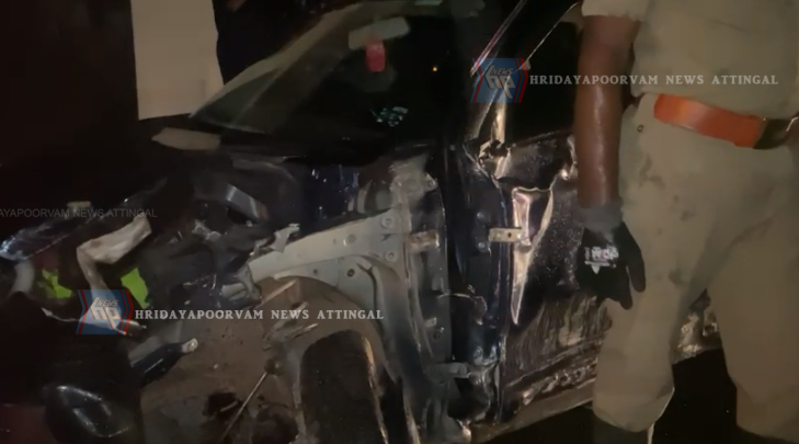 വർക്കല കുരയ്ക്കണ്ണി ജംഗ്ഷന് സമീപം വാഹനാപകടം