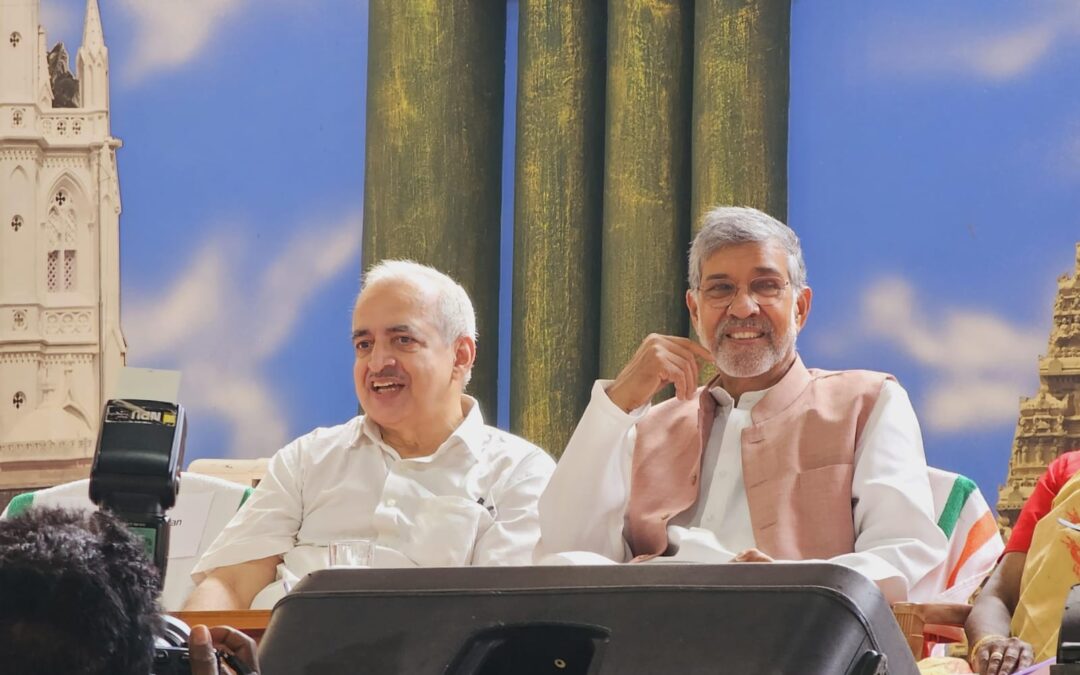 നോബൽ സമ്മാന  ജേതാവ്  കൈലാഷ് സത്യാർത്ഥി സായിഗ്രാമത്തിൽ.