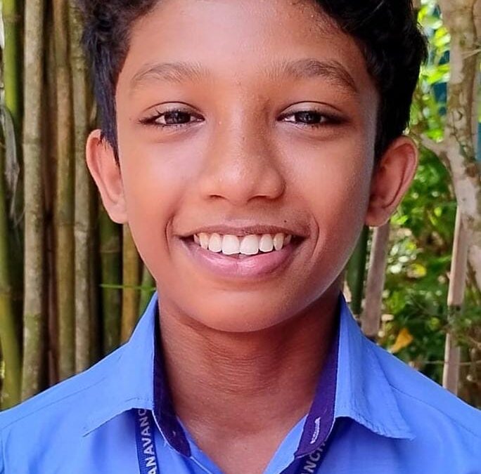 സംസ്ഥാന സ്കൂൾ കലോത്സവത്തിൽ ഹൈസ്കൂൾ വിഭാഗം ചിത്രരചനയിൽ എ ഗ്രേഡ് നേടി ശ്രീദേവ് ഹരീഷ്