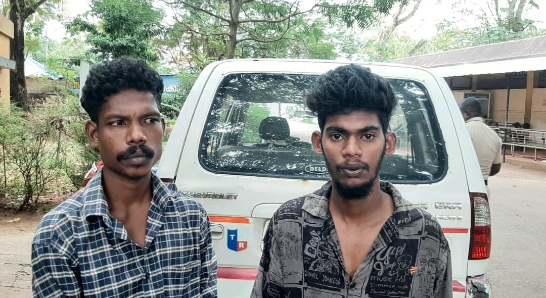 വർക്കല പാളയംകുന്ന് താബൂക്ക് കമ്പനിയിൽ മോഷണം നടത്തിയ യുവാക്കളെ അയിരൂർ പൊലീസ് അറസ്റ്റ് ചെയ്തു