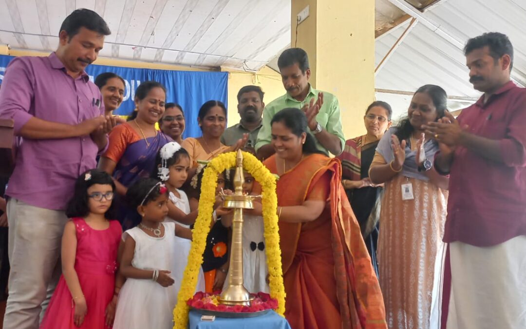 വർണ്ണക്കൂടാരത്തിന്റെ നിർമ്മാണ ഉദ്ഘാടനം നിർവഹിച്ച് എം എൽ എ