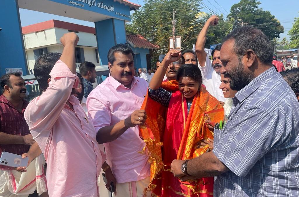 അടയമൺ വാർഡ് ഉപതെരത്തെടുപ്പിൽ എൽ ഡി എഫ്  സ്ഥാനാർത്ഥി വിജയിച്ചു