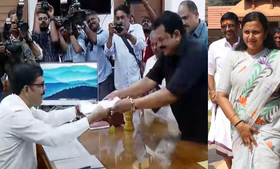 സംസ്ഥാനത്ത് പത്രികാ സമര്‍പ്പണം തുടങ്ങി; ആദ്യമെത്തിയവരില്‍ മുകേഷും അശ്വിനിയും