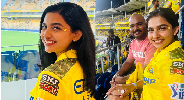 ചെന്നൈ സൂപ്പര്‍ കിങ്സിന് ആവേശം പകര്‍ന്ന് മമിത ഗ്യാലറിയില്‍; ക്രഷിനെ കണ്ട ആവേശത്തില്‍ ആരാധകര്‍