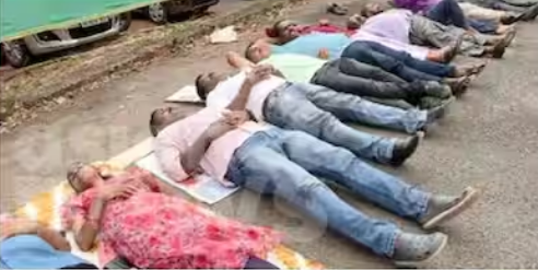 ഡ്രൈവിം​ഗ് ടെസ്റ്റ് പരിഷ്കരണം; സംസ്ഥാനത്ത് ഇന്നും ടെസ്റ്റുകൾ മുടങ്ങി, ടെസ്റ്റ് ഗ്രൗണ്ടിൽ കിടന്ന് പ്രതിഷേധം