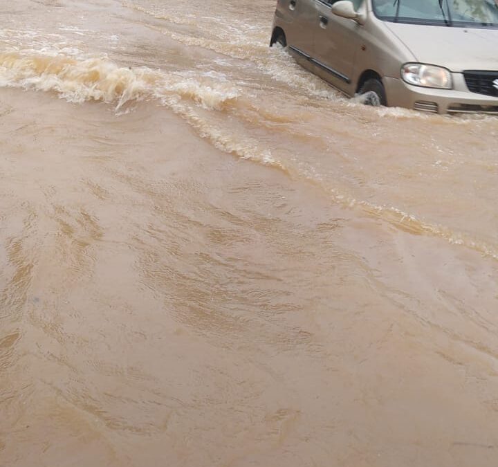 നഗരൂർ കലിംഗൽഭാഗത്ത് റോഡ് വെള്ളത്തിലായി