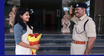 ഐഎഎസ് ഓഫീസറായ മകളെ സല്യൂട്ടടിച്ച് എസ്പിയായ പിതാവ്; വൈറലായി ചിത്രം;