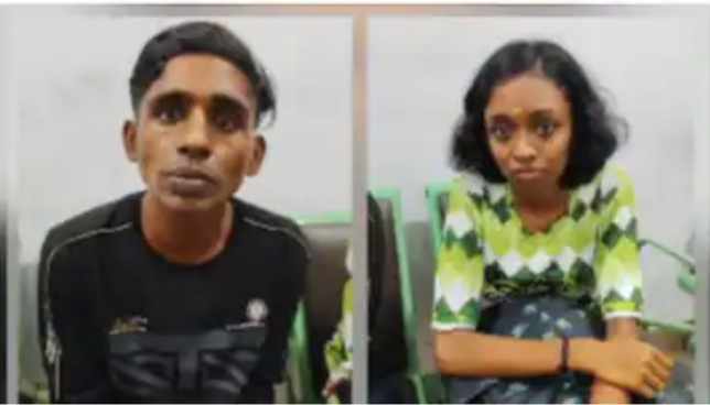 മുത്തശ്ശിയെ കെട്ടിയിട്ട് സ്വർണ്ണവും പണവും കവർന്ന കൊച്ചുമകളും ഭർത്താവും പിടിയിൽ