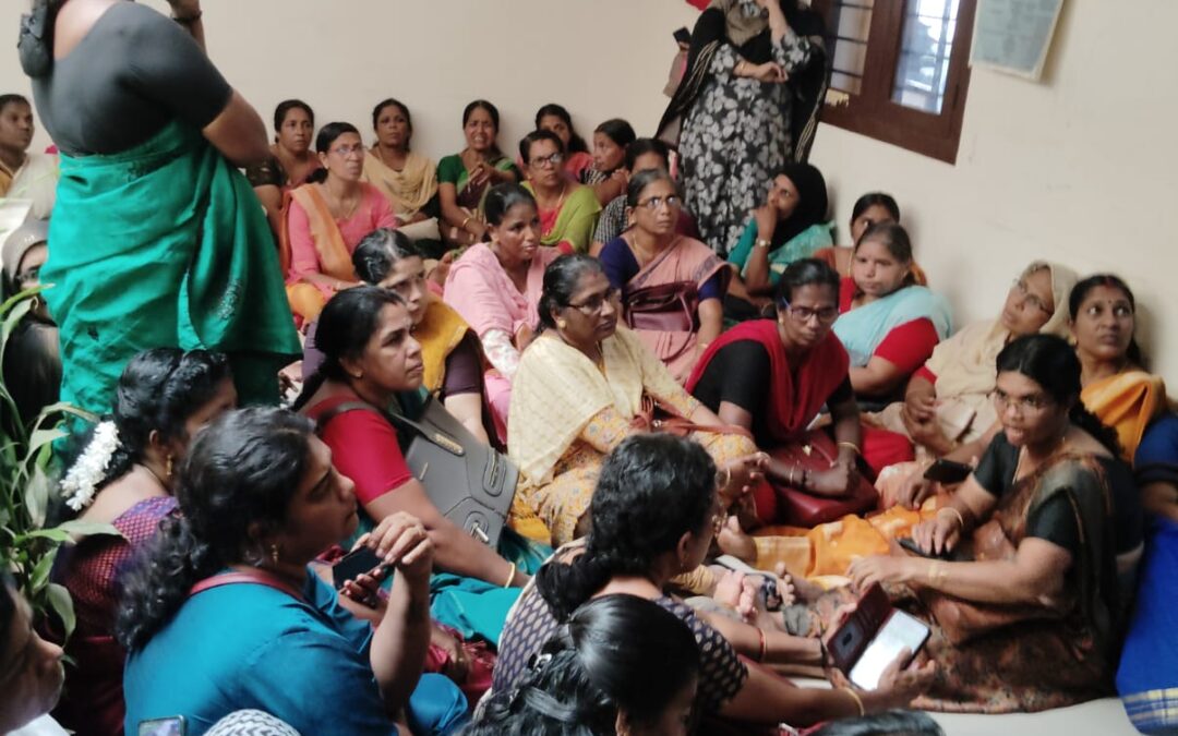 അങ്കണവാടി ജീവനക്കാർ ധർണ സംഘടിപ്പിച്ചു