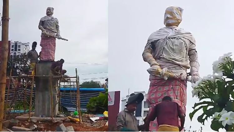 അഞ്ച് മാസത്തെ കാത്തിരിപ്പ്, ശക്തന്‍ പ്രതിമ പുനഃസ്ഥാപിച്ചു