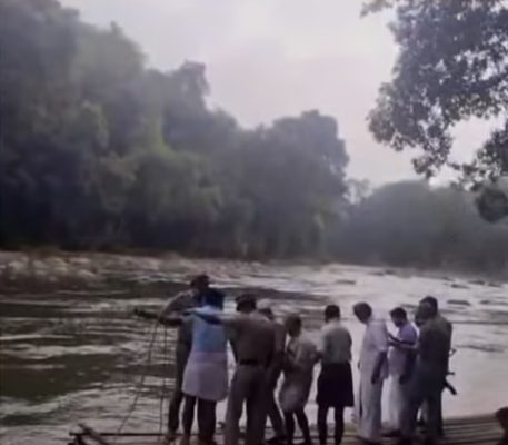 മന്ത്രി ഒ ആര്‍ കേളു ചങ്ങാടത്തില്‍ കുടുങ്ങി; അരമണിക്കൂര്‍ നീണ്ട രക്ഷാപ്രവര്‍ത്തനം