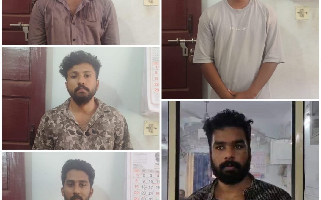 ശാർക്കരയിൽ യുവാവിനെ ക്രൂരമായി മർദ്ദിച്ച സംഭവത്തിലെ പ്രതികൾ അറസ്റ്റിൽ
