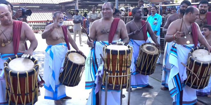 അയ്യപ്പ സന്നിധിയില്‍ നാദോപാസന; കൊട്ടിക്കയറി മട്ടന്നൂരും സംഘവും