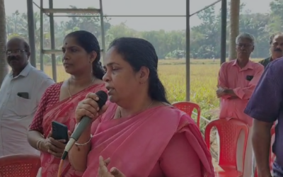 കൊയ്ത്തുത്സവം കാണാൻ ആറ്റിങ്ങൽ ഡയറ്റ് സ്കൂളിലെ കുട്ടികൾ എത്തി