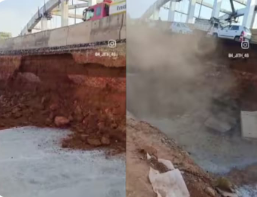 കൊല്ലം കല്ലുംതാഴത്ത് ദേശീയപാത നിർമാണത്തിനിടെ പഴയ റോഡ് ഇടിഞ്ഞുതാഴ്ന്നു