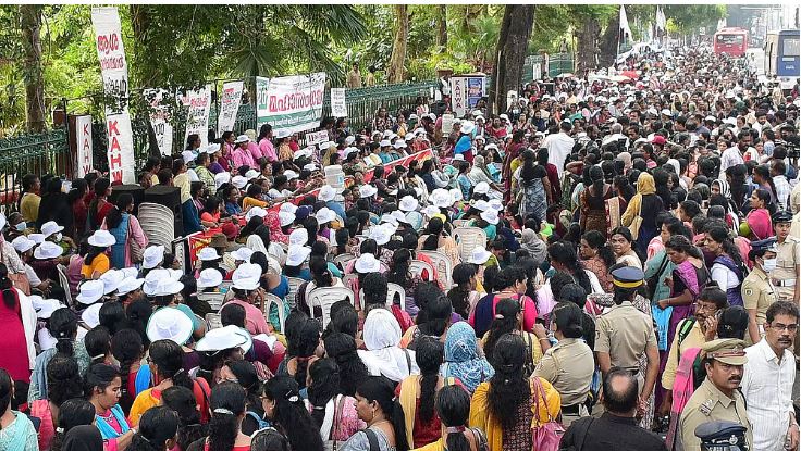 സെക്രട്ടേറിയേറ്റ് ഉപരോധിക്കാന്‍ ആശമാര്‍; നാല് ഗേറ്റും വളയും