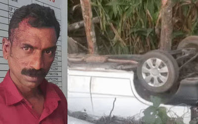 കാര് മറിഞ്ഞു; പരിക്കേറ്റ ഭാര്യയെ ഉപേക്ഷിച്ച് സ്ഥലം വിട്ടു; യുവാവ് അറസ്റ്റില്
