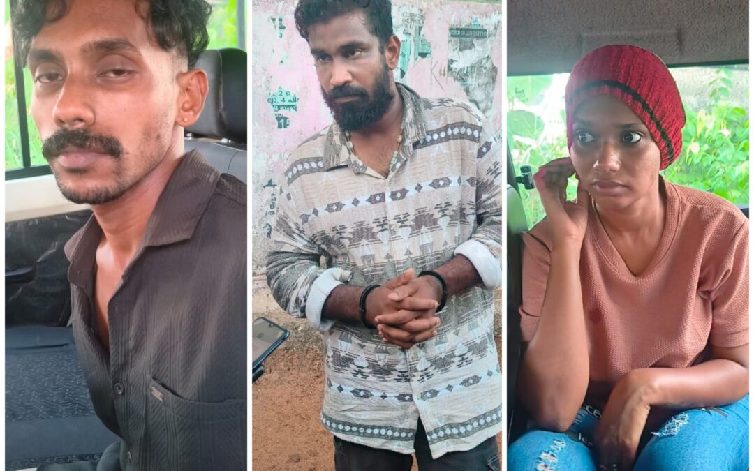 ആറ്റിങ്ങലിൽ കെ എസ് ആർ ടി സി ബസ്സിൽ കടത്താൻ ശ്രമിച്ച എംഡി എം എയുമായി മൂന്നുപേർ പിടിയിൽ