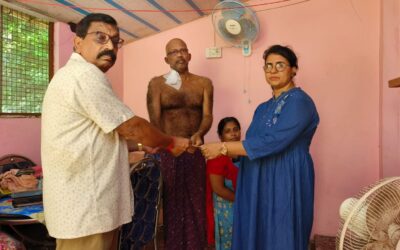 ആറ്റിങ്ങൽ മനോമോഹന വിലാസം റെസിഡൻസ് അസോസിയേഷന്റെ നേതൃത്വത്തിൽ സാജു അസ്സീസിന് തുക കൈമാറി