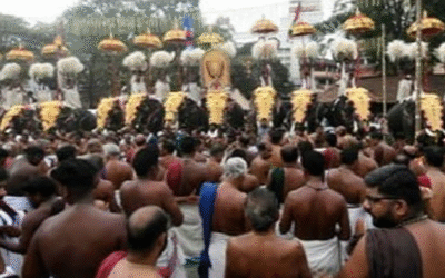 തൃശൂര്‍ പൂരത്തിനിടെ കണ്ണുകളിലേക്ക് ലേസര്‍ അടിച്ചു; ആന വിരണ്ടോടാന്‍ കാരണമിതെന്ന് പാറമേക്കാവ്