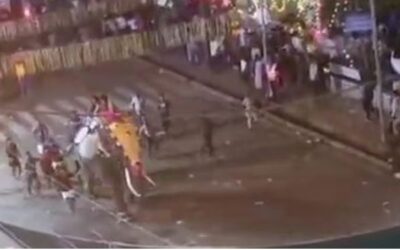 തൃശൂര്‍ പൂരത്തിനിടെ ആന വിരണ്ടോടി; 42 പേര്‍ക്ക് പരിക്ക്