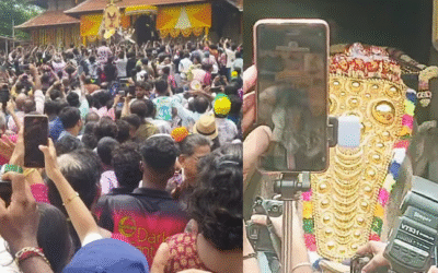 പൂരപ്രേമികളുടെ ആവേശം വാനോളം, തെക്കേ ഗോപുരനട തുറന്നു; വിളംബരം കുറിച്ച് എറണാകുളം ശിവകുമാര്‍