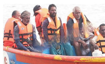 വിഴിഞ്ഞത്ത് കടലിൽ അകപ്പെട്ട എട്ട്‌ മത്സ്യത്തൊഴിലാളികൾ തിരിച്ചെത്തി