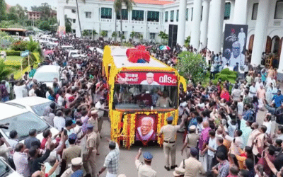 പാവങ്ങളുടെ പടത്തലവാ… കണ്ണേ കരളേ വിയെസ്സേ….; അനന്തപുരിയോട് വിട ചൊല്ലി ജന്മനാട്ടിലേക്ക്, വിലാപയാത്ര