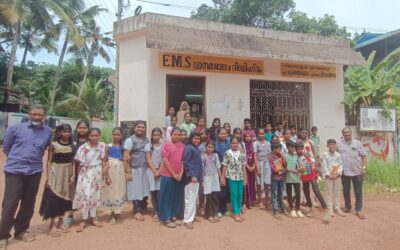 വായനശാല സന്ദർശീച്ച് കുടവൂർക്കോണം ഗവണ്മെന്റ് ഹൈസ്കൂൾ കുട്ടികൾ