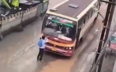 ചെളിവെള്ളം തെറിപ്പിച്ചത് ചോദ്യം ചെയ്തു; വിദ്യാര്‍ഥിയെ ബസ്സിടിപ്പിക്കാന്‍ ശ്രമിച്ച് കെഎസ്ആര്‍ടിസി ഡ്രൈവര്‍