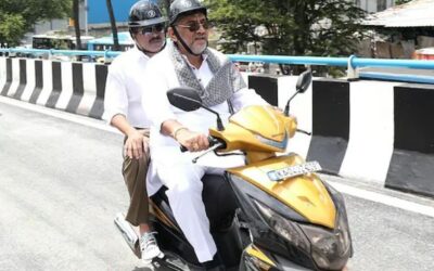 ഹെല്‍മെറ്റ് ഇല്ലാതെ ബൈക്ക് യാത്ര; 34 നിയമലംഘനം; ഡികെ ശിവകുമാര്‍ 18,500 രൂപ പിഴയടച്ചു