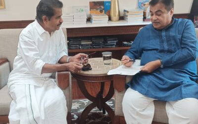 വിഴിഞ്ഞം-നാവായിക്കുളം ഔട്ടർ റിങ് റോഡ് പദ്ധതി : അടൂർ പ്രകാശ് എം.പി കേന്ദ്രമന്ത്രി നിതിൻ ഗഡ്കരിയുമായി കൂടിക്കാഴ്ച നടത്തി